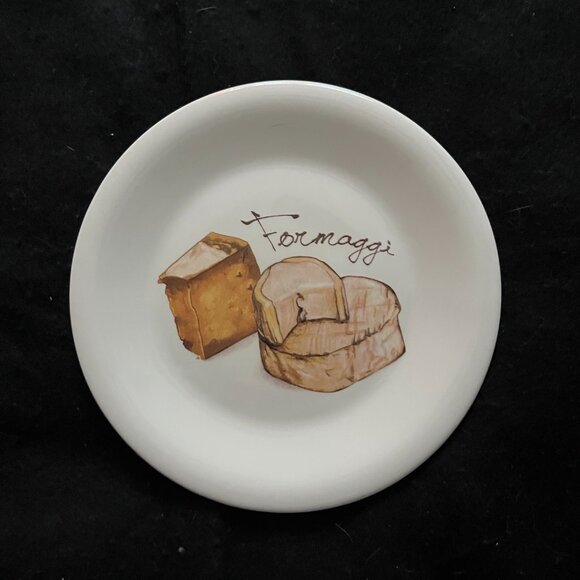 4 – Italian Ceramica Cuore “Formaggi” (“Cheese”) Ceramic Salad/Bread Plates - Picture 3 of 6